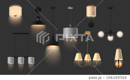 Interior Lamps Realistic Set 106269568