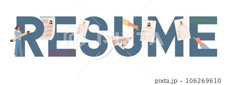 Resume Flat Text Composition Resume Flat Text Composition 106269610