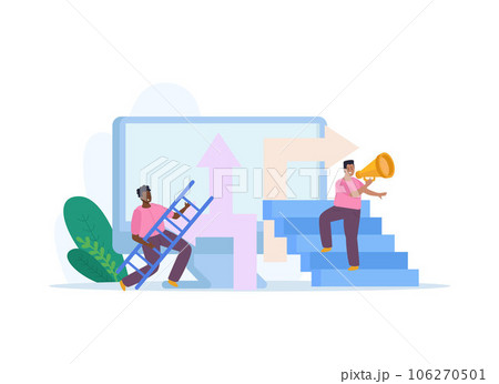 People With Ladders Background 106270501