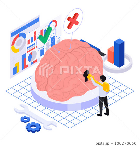 Neuromarketing Isometric Concept 106270650