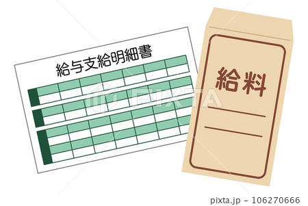 給与明細書と給与袋 106270666