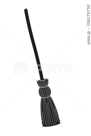 Monochrome Broom Isolated on White 106270730