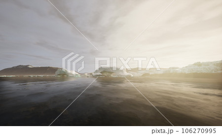 Icebergs. glaciers and mountains of Antartic peninsula 106270995