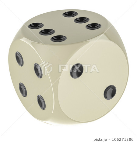 One dice, 3D rendering 106271286