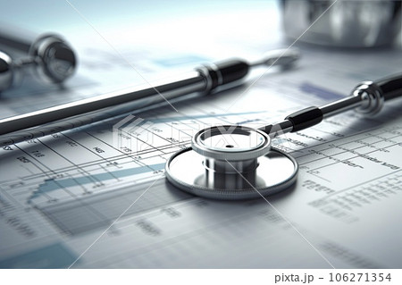 Simply minimal design with medicine equipment stethoscope or phonendoscope Simply minimal design with medicine equipment stethoscope or phonendoscope 106271354