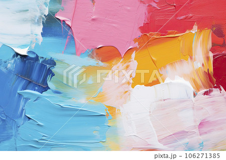 Abstract painting with vibrant colors . Fantasy concept. Colorful canvas. 106271385