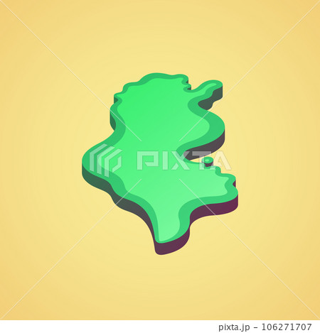 Tunisia stylized 3D map 106271707