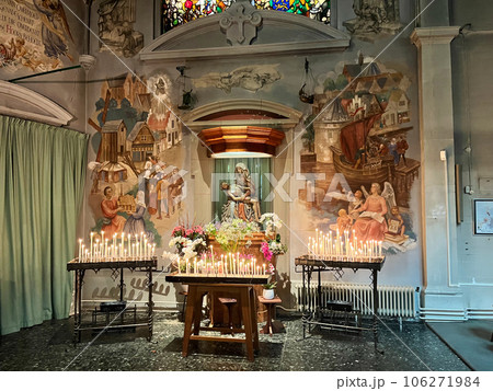Hoorn, Netherlands. August 19, 2023. The interior of a catholic church. Hoorn, Netherlands. August 19, 2023. The interior of a catholic church. 106271984