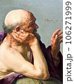 Amsterdam, Netherlands. August 11, 2023. Close up of the persons in old oil paintings. 106271999