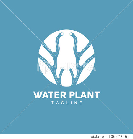 Coral Logo, Marine Plant Design Place Marine Animal, Seaweed Sea Vector 106272163