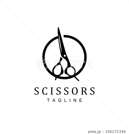 Scissors Logo, Shaver Vector, Simple Barber Shop Design, Icon, Background, Symbol, Template 106272398