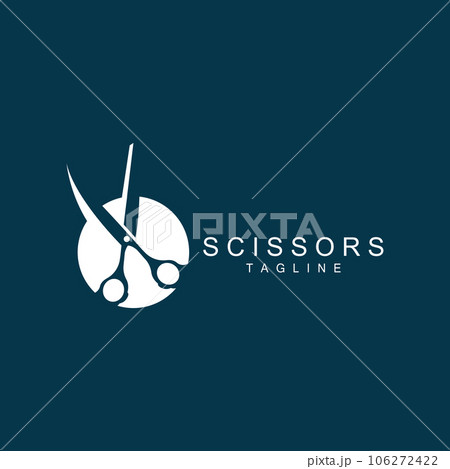 Scissors Logo, Shaver Vector, Simple Barber Shop Design, Icon, Background, Symbol, Template 106272422