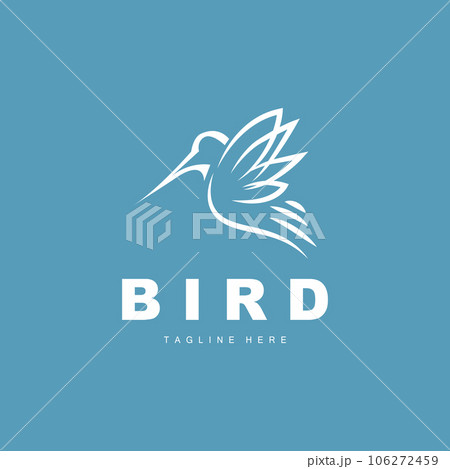 Bird Logo, Bird Wings Vector, Minimalist Design, For Product Branding, Template Icon Illustration 106272459