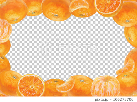 手繪水彩寫實橘子的背景圖 106273706