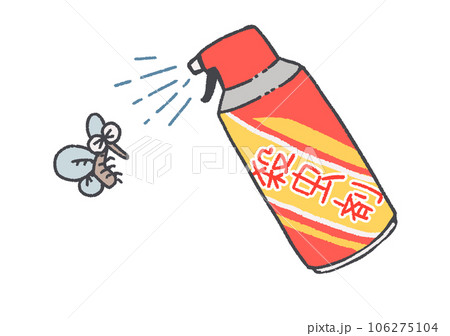 殺虫剤で蚊を撃破する様子 106275104