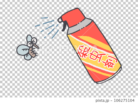 殺虫剤で蚊を撃破する様子 106275104