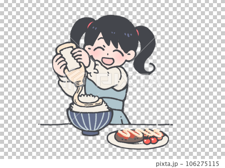 何にでもマヨネーズをかけちゃう人のイラスト素材 [106275115] - PIXTA