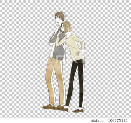 Smiley female and male 106275182