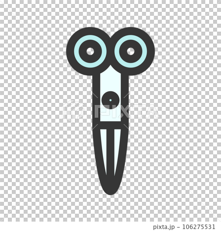 医療関連のカラー単品アイコン　剪刀 106275531