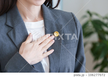 弁護士バッジをつけた女性弁護士 弁護士バッジをつけた女性弁護士 106277072