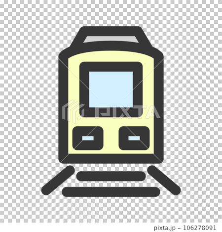駅関連のカラー単品アイコン　電車　正面 106278091