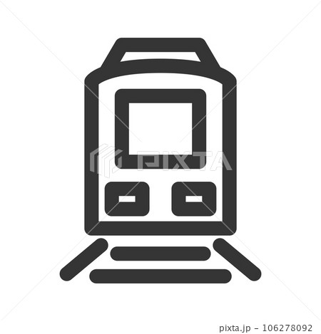 駅関連の線画単品アイコン 電車 正面 駅関連の線画単品アイコン 電車 正面 106278092
