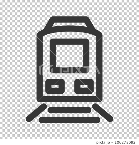 駅関連の線画単品アイコン 電車 正面 駅関連の線画単品アイコン 電車 正面 106278092