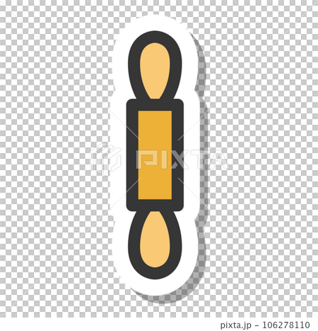 Sticker style daily necessities single item icon Rolling pin Sticker style daily necessities single item icon Rolling pin 106278110
