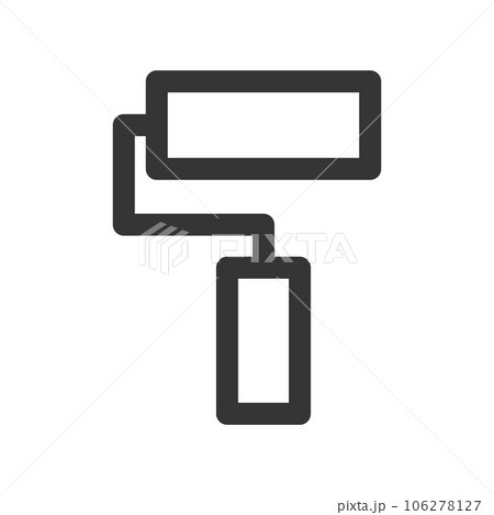 日用品の線画単品アイコン 粘着ローラー 日用品の線画単品アイコン 粘着ローラー 106278127