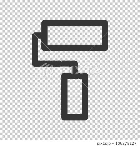 日用品の線画単品アイコン 粘着ローラー 日用品の線画単品アイコン 粘着ローラー 106278127