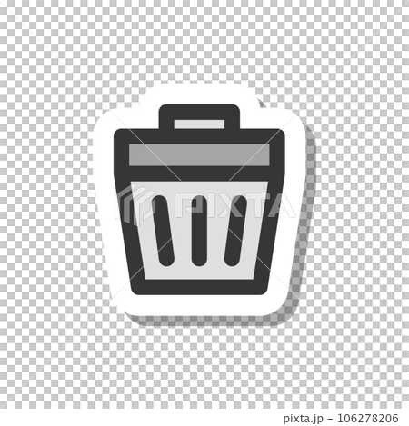 Sticker-like daily necessities single item icon trash can Sticker-like daily necessities single item icon trash can 106278206