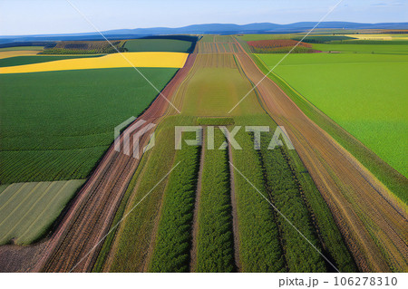 広い平野 パッチワークの丘《AI生成画像》 広い平野 パッチワークの丘《AI生成画像》 106278310