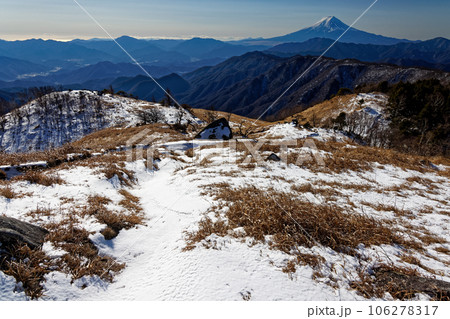 冬の大菩薩連嶺・白谷丸から見る富士山 106278317