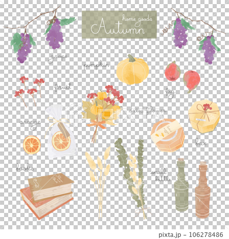 Autumn accessories 106278486