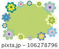 カラフルな花のフレーム 106278796