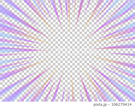 カラフルな集中線 カラフルな集中線 106279414