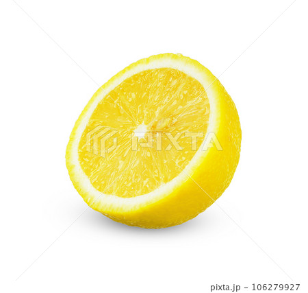 Half of lemon isolated on white background. Half of lemon isolated on white background. 106279927