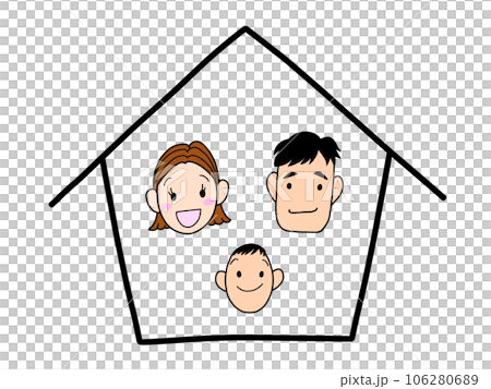 一家三口插畫顏色 106280689