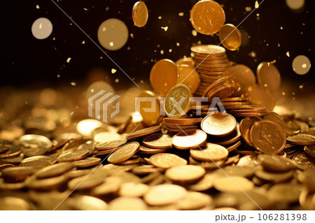 ゴールドのコイン　AI生成画像　AI画像 106281398