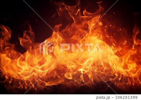 黒い背景と炎 AI生成画像 AI画像 黒い背景と炎 AI生成画像 AI画像 106281399