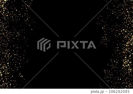 Sparkling glitter border, vector frame. Festive background with falling shiny confetti, golden dust. Sparkling glitter border, vector frame. Festive background with falling shiny confetti, golden dust. 106282085