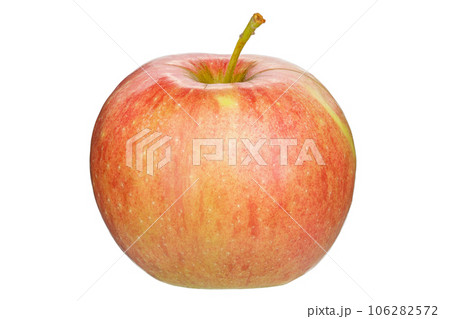 Red juicy apple isolated in white background.  Healthy food. File contains clipping path. 106282572