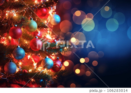 クリスマスツリーのアップ　AI生成画像　AI画像 106283014