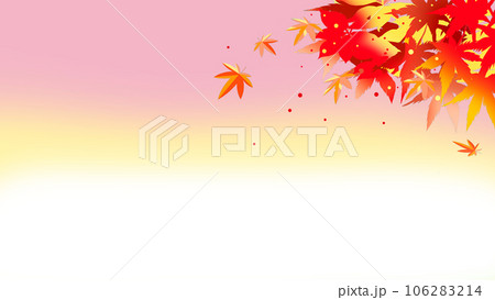 色づく秋の紅葉の背景フレーム 106283214