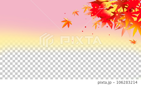 色づく秋の紅葉の背景フレーム 106283214