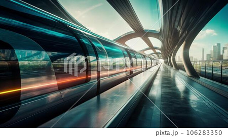 未来の新幹線・電車のイメージ（Generative AI） 106283350