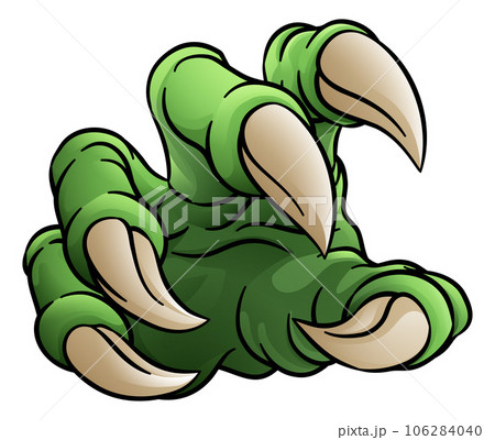 Monster Claw Dinosaur Dragon Cartoon Talon Hand 106284040