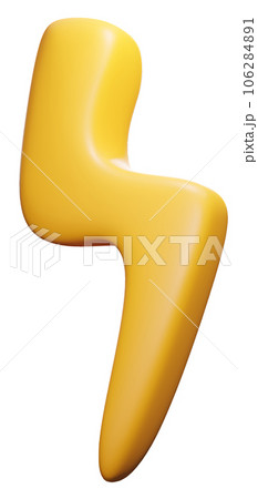 3d render gold thunder 3d render gold thunder 106284891