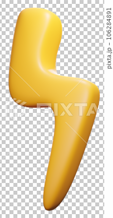 3d render gold thunder 3d render gold thunder 106284891