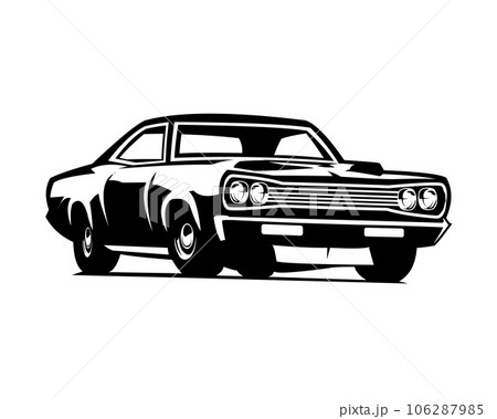 dodge super bee 1969. vector illustration premium. side view with style. best for logo, badge, emblem, icon. available in eps 10 106287985